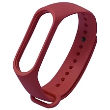 Ремешок на запястье, браслет для XIAOMI Mi Band 3, 4, силикон, цвет бордовый Ремешок на запястье, браслет для XIAOMI Mi Band 3, 4, силикон, цвет бордовый