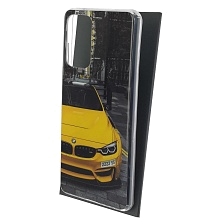 Чехол накладка Vinil для SAMSUNG Galaxy A72 (SM-A725F), силикон, глянцевый, рисунок БМВ желтый Чехол накладка Vinil для SAMSUNG Galaxy A72 (SM-A725F), силикон, глянцевый, рисунок БМВ желтый