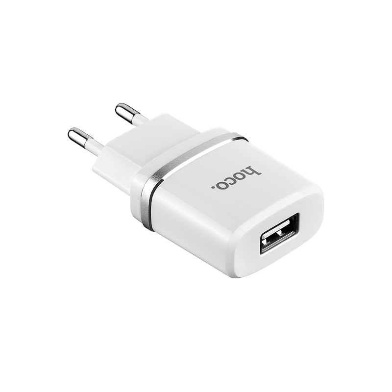 СЗУ (Сетевое зарядное устройство) HOCO C11 SMART, 1A, 1 USB, цвет белый | Все по 150
