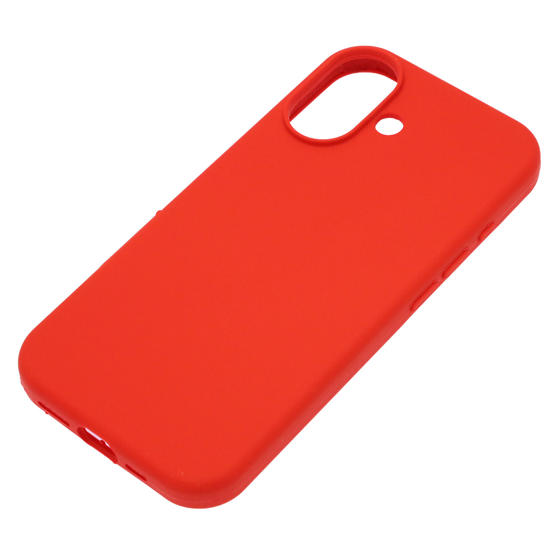 Чехол накладка Silicone Case для Apple iPhone 17, силикон, бархатная подложка, цвет красный