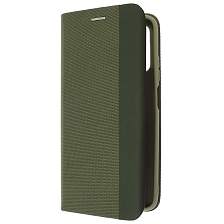 Чехол книжка MESH для XIAOMI Redmi 9T, текстиль, силикон, бархат, визитница, цвет зеленый Чехол книжка MESH для XIAOMI Redmi 9T, текстиль, силикон, бархат, визитница, цвет зеленый