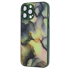 Чехол накладка AG Glass case для APPLE iPhone 13 Pro Max (6.7"), силикон, стекло, защита камеры, цвет зеленый Чехол накладка AG Glass case для APPLE iPhone 13 Pro Max (6.7"), силикон, стекло, защита камеры, цвет зеленый