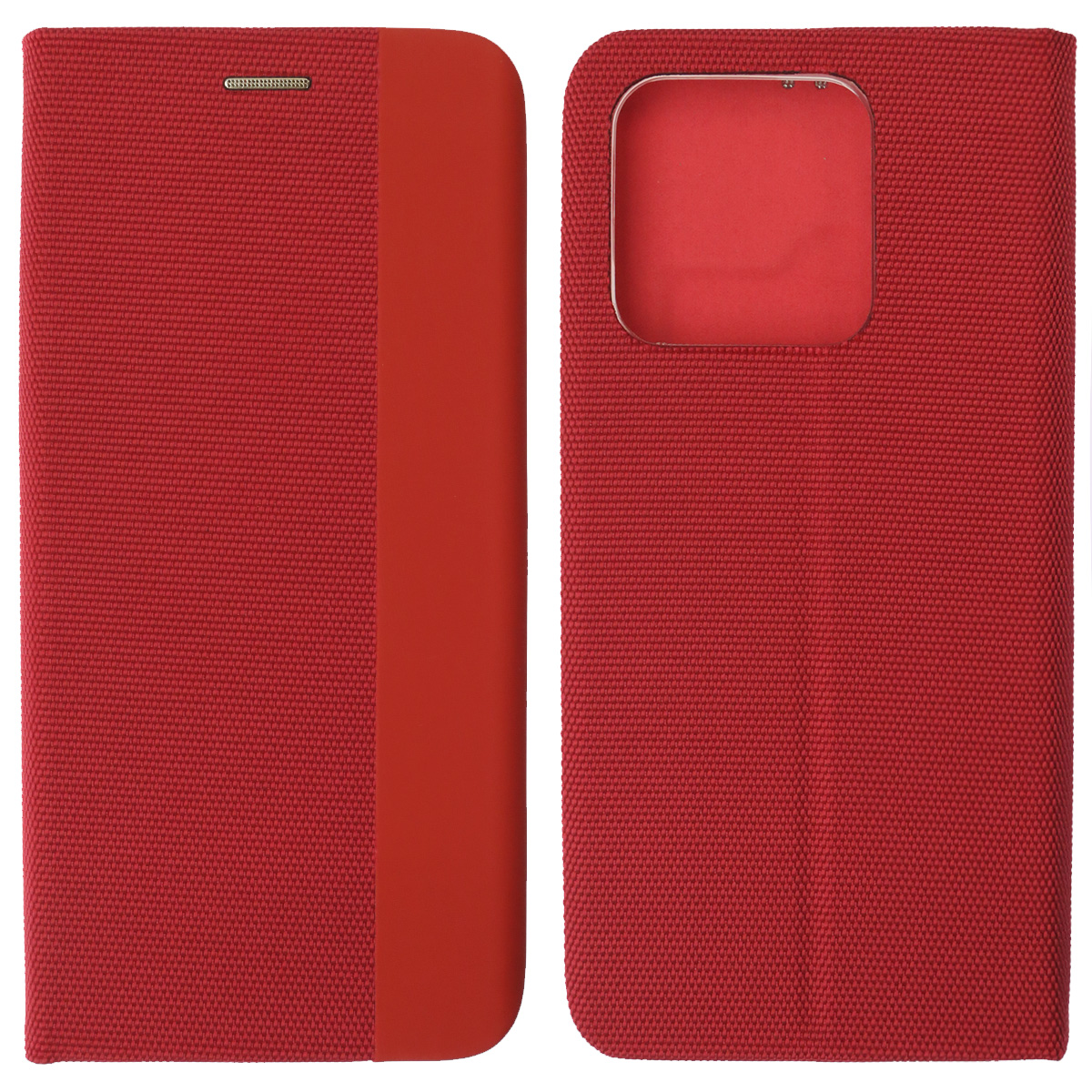 Чехол книжка MESH для XIAOMI Redmi 9C, Redmi 10A, текстиль, силикон, бархат, визитница, цвет красный