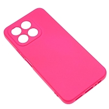 Чехол накладка NANO для Honor X6b 4G, защита камеры, силикон, бархат, цвет фуксия