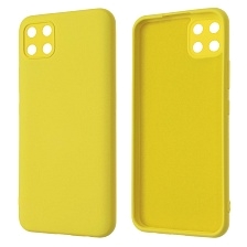 Чехол накладка NANO для Realme C11 2020, силикон, бархат, цвет желтый Чехол накладка NANO для Realme C11 2020, силикон, бархат, цвет желтый