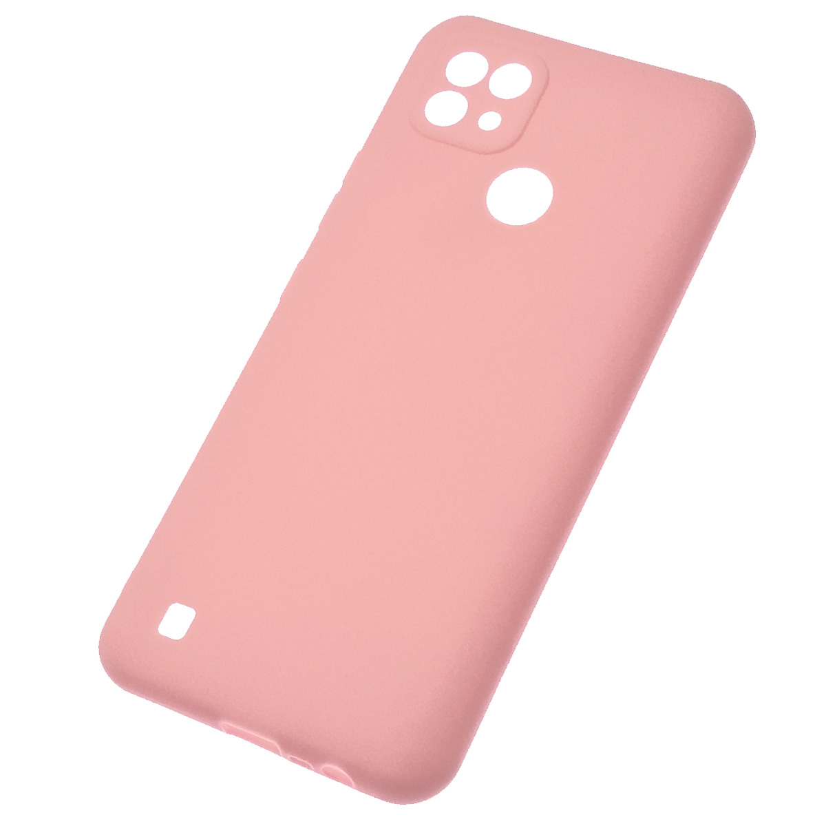 Чехол накладка SOFT TOUCH для Realme C21, силикон, матовый, цвет розовый Чехол накладка SOFT TOUCH для Realme C21, силикон, матовый, цвет розовый