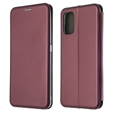 Чехол книжка STYLISH для Realme 7 Pro, экокожа, визитница, цвет бордовый Чехол книжка STYLISH для Realme 7 Pro, экокожа, визитница, цвет бордовый