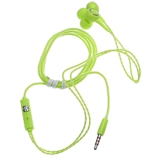 Гарнитура (наушники с микрофоном) проводная, KIN K-28, разъем Jack 3.5 мм, цвет зеленый