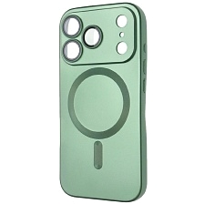 Чехол накладка с поддержкой MagSafe для APPLE iPhone 17 Pro, iPhone 18 Pro, защита камеры, силикон, цвет зеленый