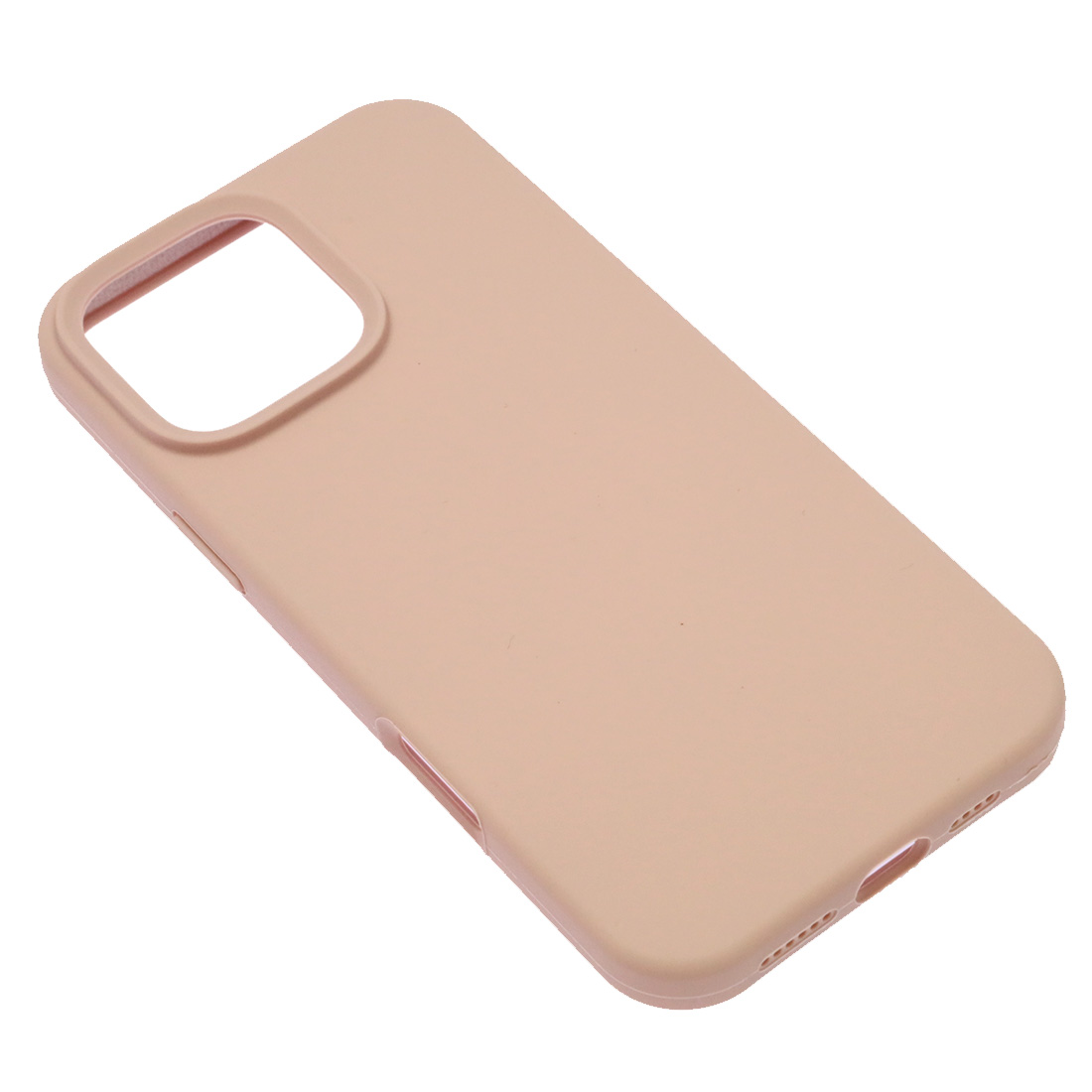 Чехол накладка Silicone Case для APPLE iPhone 16 Pro Max, силикон, бархат, цвет розовый песок