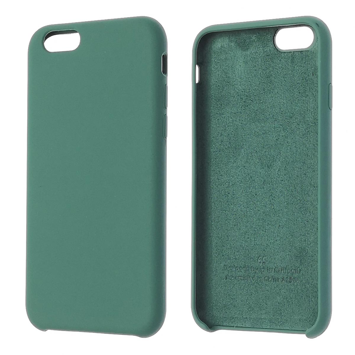 Чехол накладка Silicon Case для APPLE iPhone 6, 6G, 6S, силикон, бархат, цвет хвойный Чехол накладка Silicon Case для APPLE iPhone 6, 6G, 6S, силикон, бархат, цвет хвойный