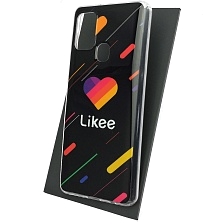 Чехол накладка Vinil для SAMSUNG Galaxy A21s (SM-A217), силикон, рисунок Likee, цвет черный Чехол накладка Vinil для SAMSUNG Galaxy A21s (SM-A217), силикон, рисунок Likee, цвет черный