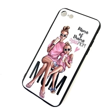 Чехол накладка для APPLE iPhone 7, 8, силикон, рисунок Mama of Drama girlMOM.