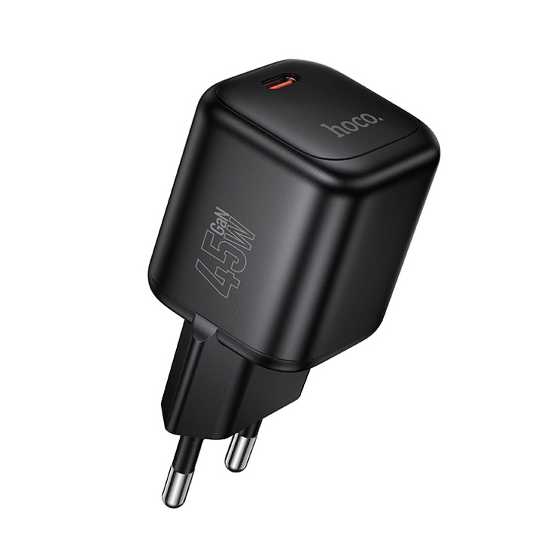 СЗУ (Сетевое зарядное устройство) HOCO N84 Mini GaN, 45W, 1 USB Type C, PD3.2, цвет черный