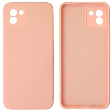 Чехол накладка для SAMSUNG Galaxy A03 (SM-A035F), силикон, бархат, цвет розовый песок Чехол накладка для SAMSUNG Galaxy A03 (SM-A035F), силикон, бархат, цвет розовый песок