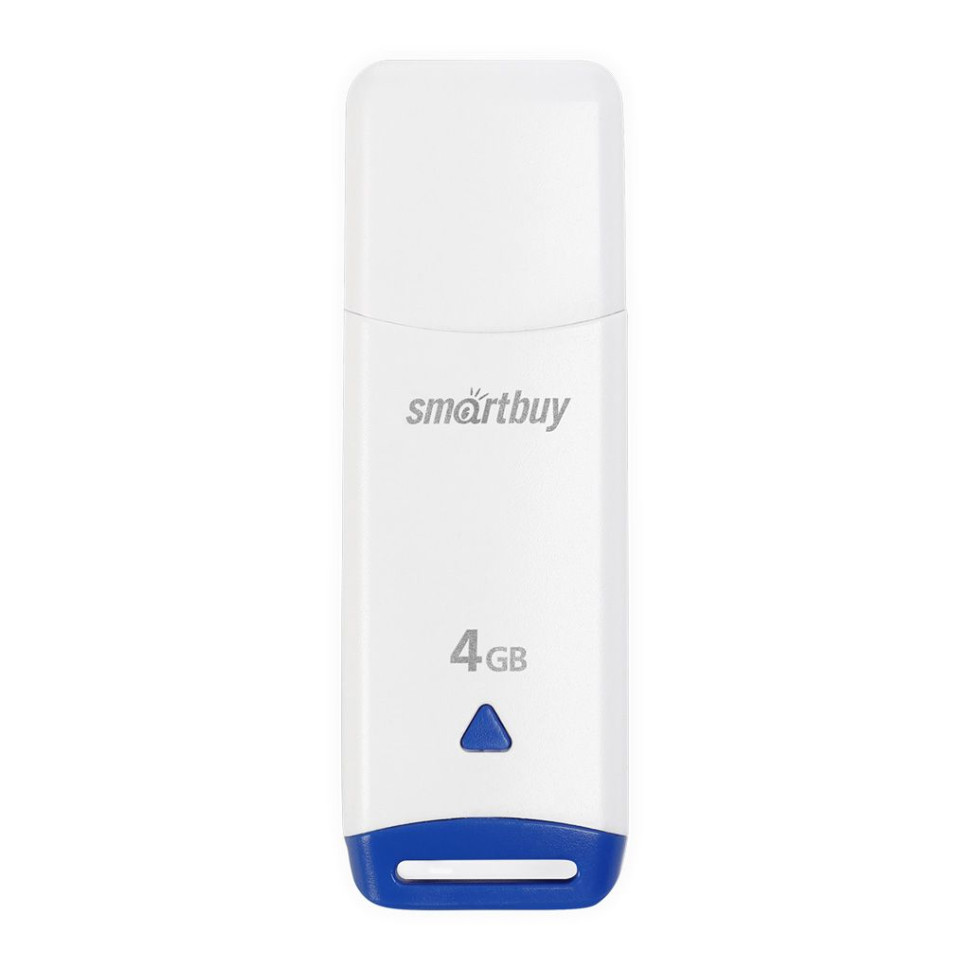Флешка USB 2.0 4GB SMARTBUY Easy (SB004GBEW), цвет бело синий
