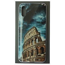 Чехол накладка для XIAOMI Redmi 9A, силикон, глянцевый, рисунок Колизей Чехол накладка для XIAOMI Redmi 9A, силикон, глянцевый, рисунок Колизей