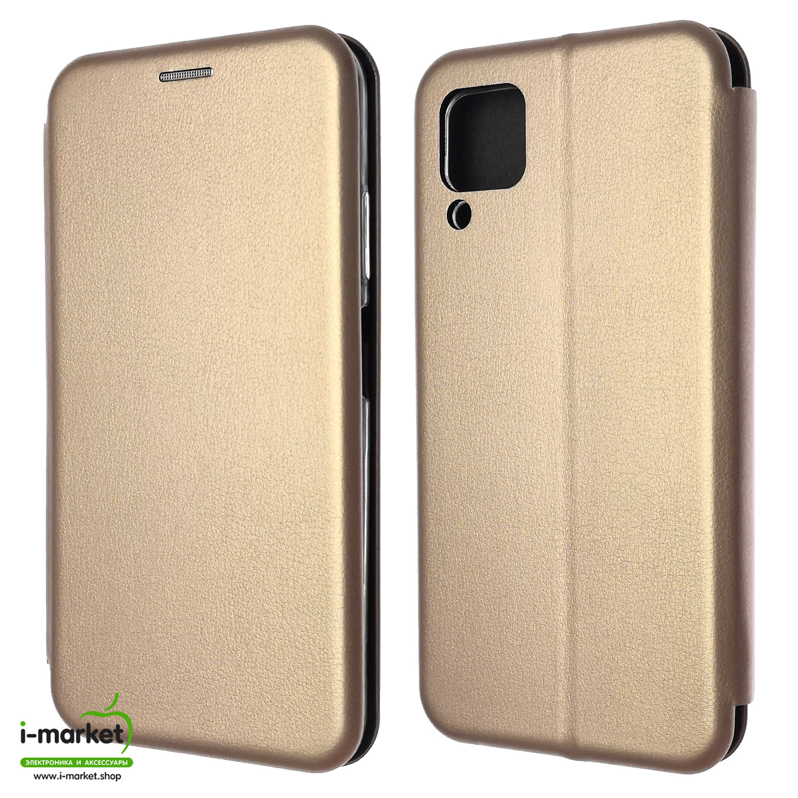 Чехол книжка STYLISH для HUAWEI P40 Lite, Nova 6 SE, Nova 7i, экокожа, визитница, цвет розовое золото.