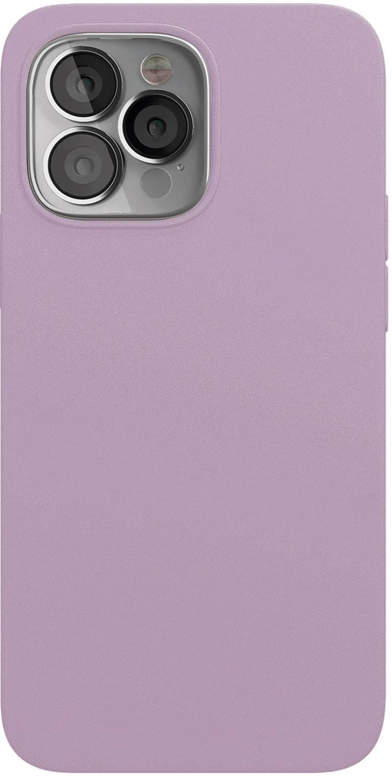 Чехол-накладка Silicone Case для Apple iPhone 13, L-ogo, бархатная подложка, цвет светло-фиолетовый