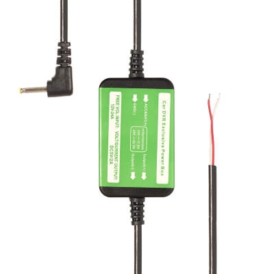 АЗУ (Автомобильное зарядное устройство) адаптер прямого подключения к бортовой сети 12V/24V (5V-1A), с кабелем 3 метра, штекер 2.5x0.7, цвет черный