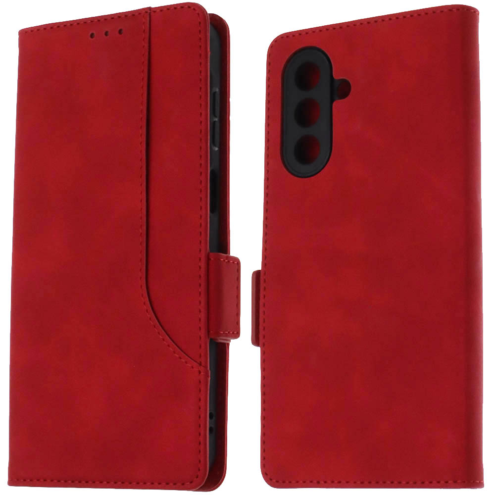 Чехол книжка NICE для SAMSUNG Galaxy A26, Galaxy A17, защита камеры, экокожа, силикон, цвет красный