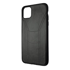Чехол накладка R3 для APPLE iPhone 11 Pro Max, силикон, под кожу, цвет черный Чехол накладка R3 для APPLE iPhone 11 Pro Max, силикон, под кожу, цвет черный