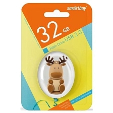 Флешка USB 2.0 32GB SMARTBUY Wild series, фигурка Лося, цвет коричневый