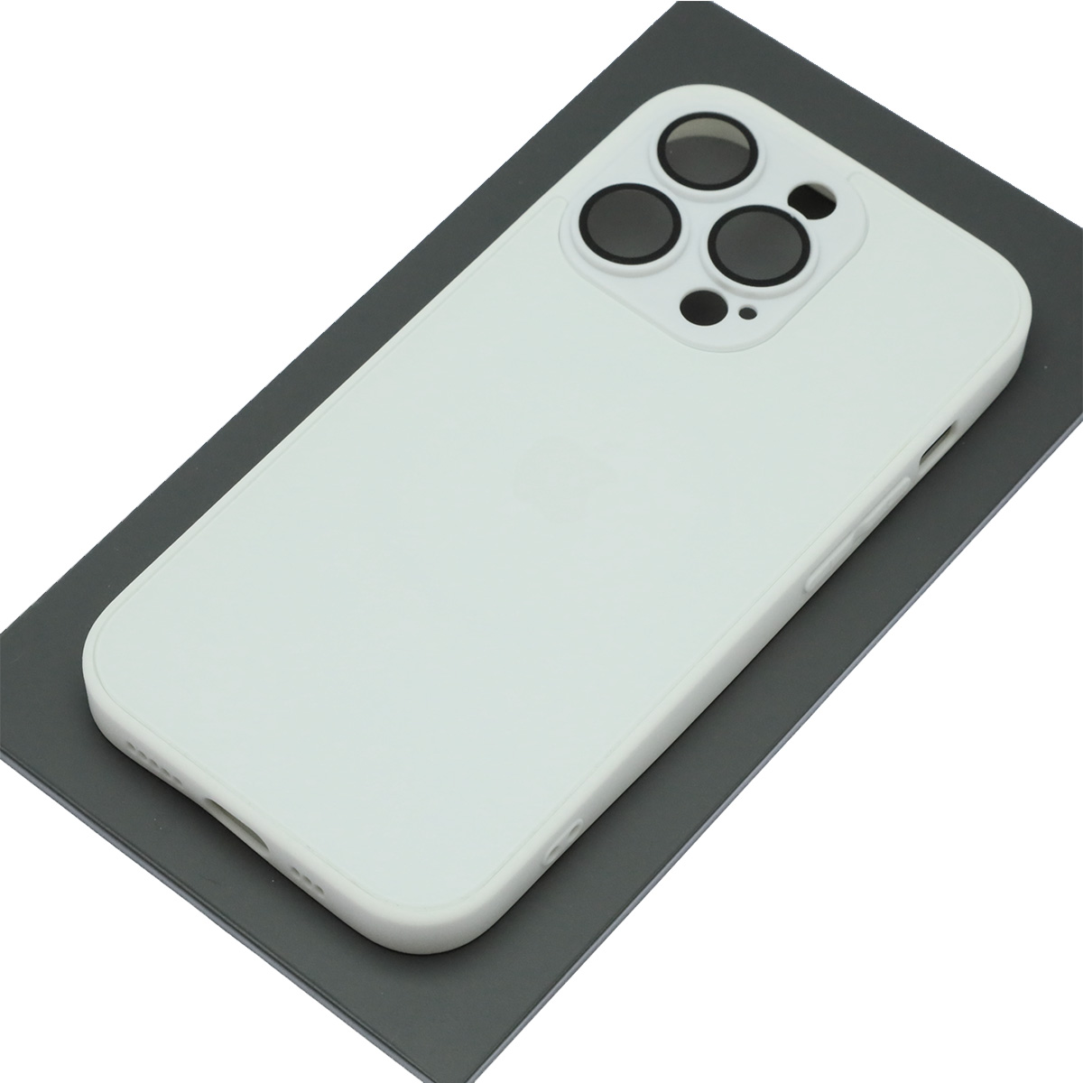 Чехол накладка AG Glass case для APPLE iPhone 14 Pro (6.1"), силикон, пластик, защита камеры, цвет белый Чехол накладка AG Glass case для APPLE iPhone 14 Pro (6.1"), силикон, пластик, защита камеры, цвет белый