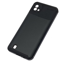 Чехол накладка AUTO FOCUS UE для Realme C20, силикон, матовый, цвет черный Чехол накладка AUTO FOCUS UE для Realme C20, силикон, матовый, цвет черный