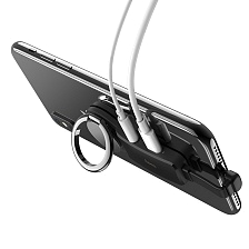 Адаптер, переходник HOCO LS23 Le Tour, Lightning на Lightning, AUX 3.5 мм, зарядный ток 2 А, кольцо держатель, без поддержки микрофона, цвет черный | Последняя цена