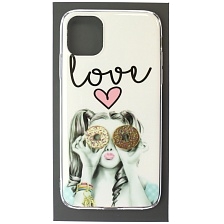 Чехол накладка для APPLE iPhone 11, силикон, рисунок love
