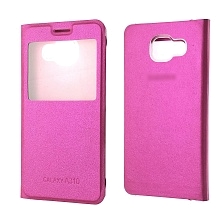 Чехол книжка S View Cover для SAMSUNG Galaxy A3 2016 (SM-A310), цвет малиновый.