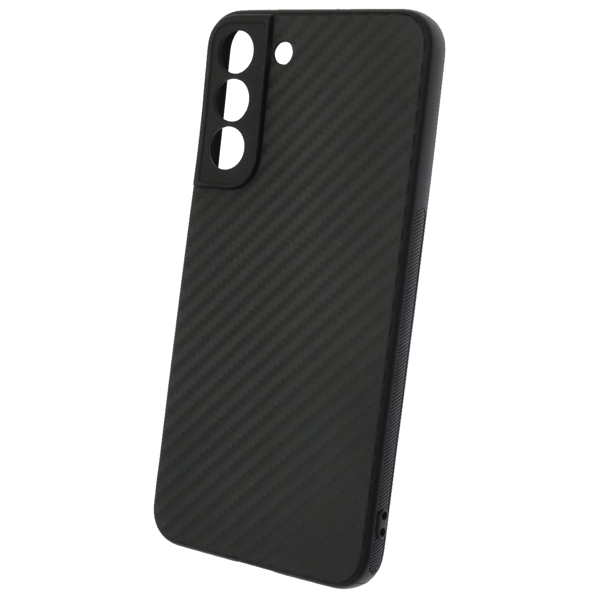 Чехол накладка для SAMSUNG Galaxy S22 Plus, силикон, карбон, цвет черный Чехол накладка для SAMSUNG Galaxy S22 Plus, силикон, карбон, цвет черный