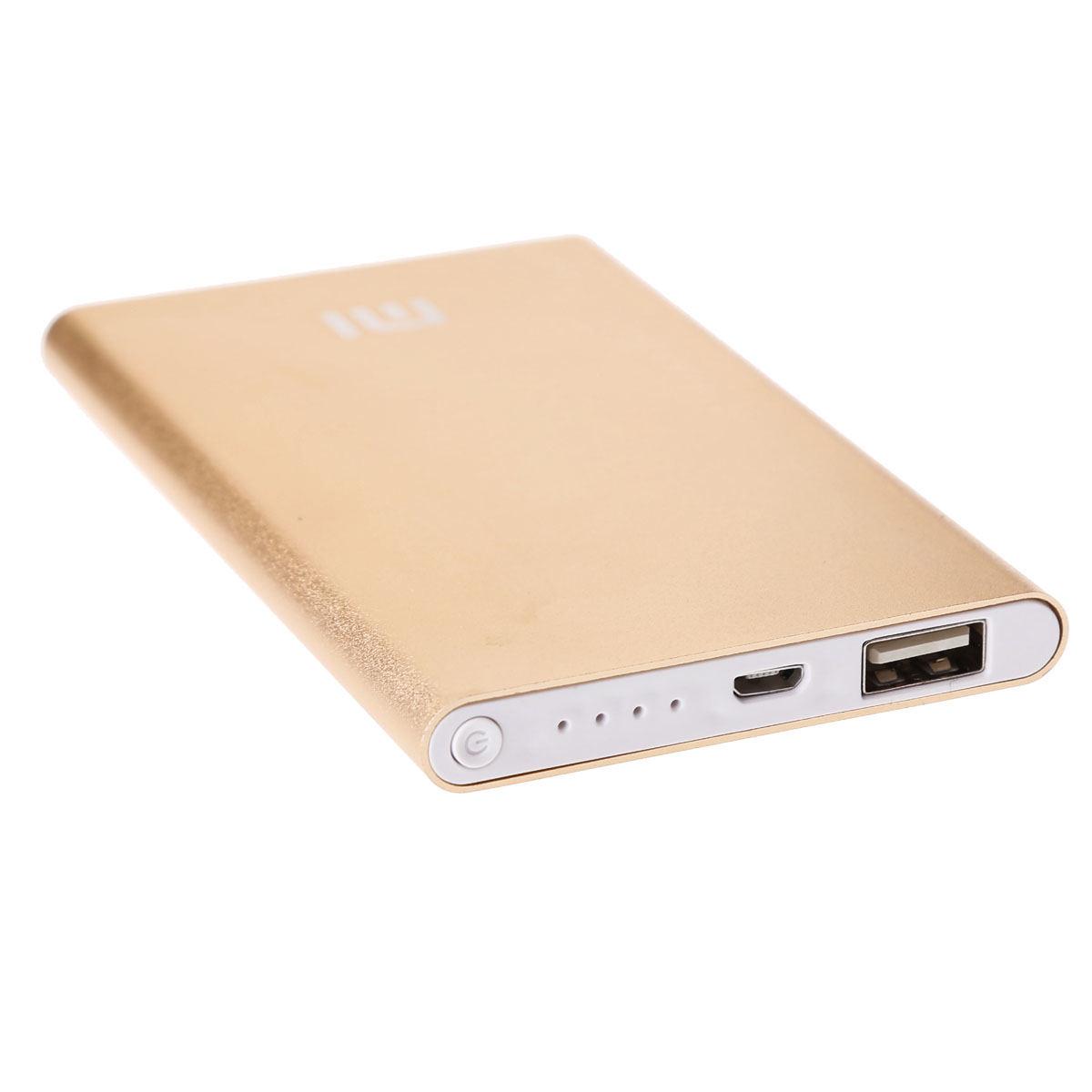Внешний аккумулятор, Power Bank Xiaomi Mi, 10000 mAh, цвет золото (уценка: витринный образец, нет кабеля в комплекте)