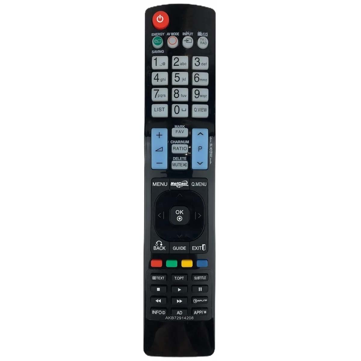 Пульт ДУ AKB72914208 для телевизоров LG, цвет черный