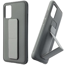 Чехол накладка L NANO для SAMSUNG Galaxy A02S (SM-A025F), силикон, держатель, цвет серый