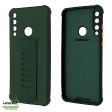 Чехол накладка LADDER NANO для HUAWEI Y6P 2020, силикон, держатель, цвет темно зеленый Чехол накладка LADDER NANO для HUAWEI Y6P 2020, силикон, держатель, цвет темно зеленый