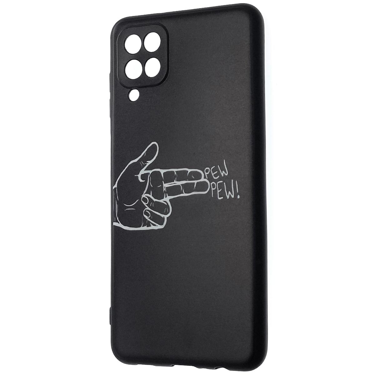 Чехол накладка для SAMSUNG Galaxy A42, силикон, рисунок Pew pew!