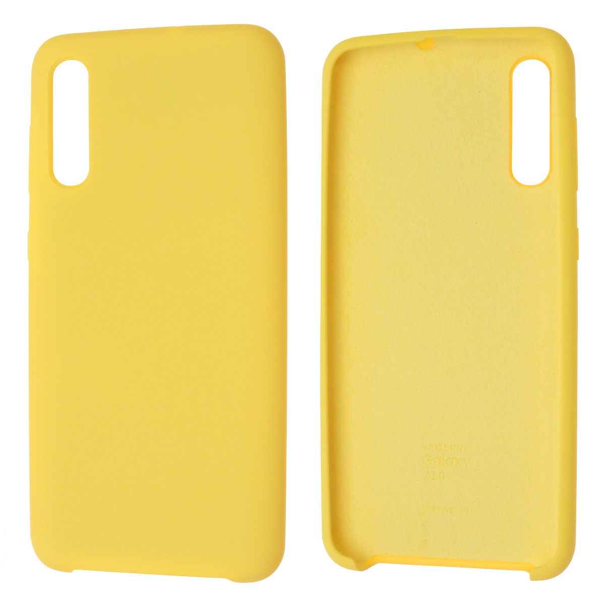 Чехол накладка Silicon Cover для SAMSUNG Galaxy A50 (SM-A505), A30s (SM-A307), A50s (SM-A507), силикон, бархат, цвет желтый Чехол накладка Silicon Cover для SAMSUNG Galaxy A50 (SM-A505), A30s (SM-A307), A50s (SM-A507), силикон, бархат, цвет желтый
