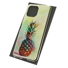 Чехол накладка для XIAOMI MI 11 Lite, силикон, рисунок Ананас Чехол накладка для XIAOMI MI 11 Lite, силикон, рисунок Ананас