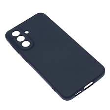 Чехол накладка Silicon Cover для SAMSUNG Galaxy A57, защита камеры, силикон, бархат, цвет темно синий
