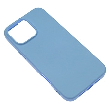 Чехол накладка NANO для APPLE iPhone 16 Pro Max (6.9"), силикон, бархат, цвет васильковый Чехол накладка NANO для APPLE iPhone 16 Pro Max (6.9"), силикон, бархат, цвет васильковый