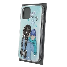 Чехол накладка Vinil для APPLE iPhone 12 (6.1"), iPhone 12 Pro (6.1"), силикон, блестки, глянцевый, рисунок You are my life Чехол накладка Vinil для APPLE iPhone 12 (6.1"), iPhone 12 Pro (6.1"), силикон, блестки, глянцевый, рисунок You are my life