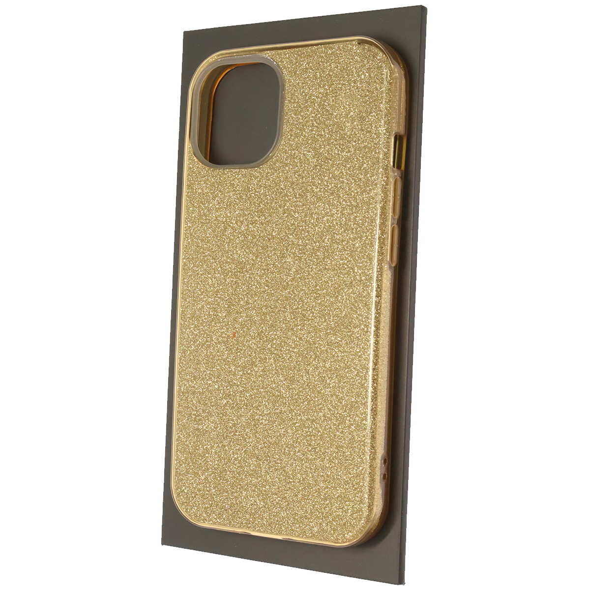 Чехол накладка SHINE для APPLE iPhone 13, силикон, блестки, цвет золотистый Чехол накладка SHINE для APPLE iPhone 13, силикон, блестки, цвет золотистый