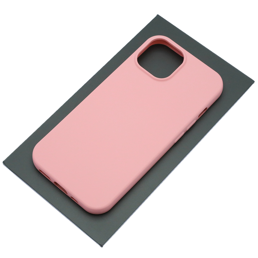 Чехол накладка Silicon Case для APPLE iPhone 15 (6.1"), силикон, бархат, цвет розовый