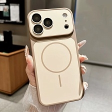 Чехол накладка KaiYingF для APPLE iPhone 17 Pro, Magsafe, защита камер, пластик, силикон, золотистый