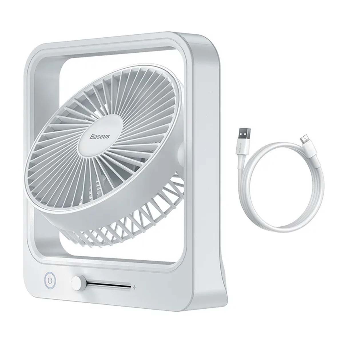 Вентилятор настольный BASEUS Cube SHAKING FAN, 5400 mAh, цвет белый (распродажа -60%) Вентилятор настольный BASEUS Cube SHAKING FAN, 5400 mAh, цвет белый (распродажа -60%)