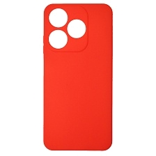 Чехол накладка для TECNO Spark 10, TECNO Spark 10C, силикон, матовый, цвет красный