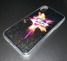 Чехол накладка для APPLE iPhone X, XS, силикон, рисунок NIKE.
