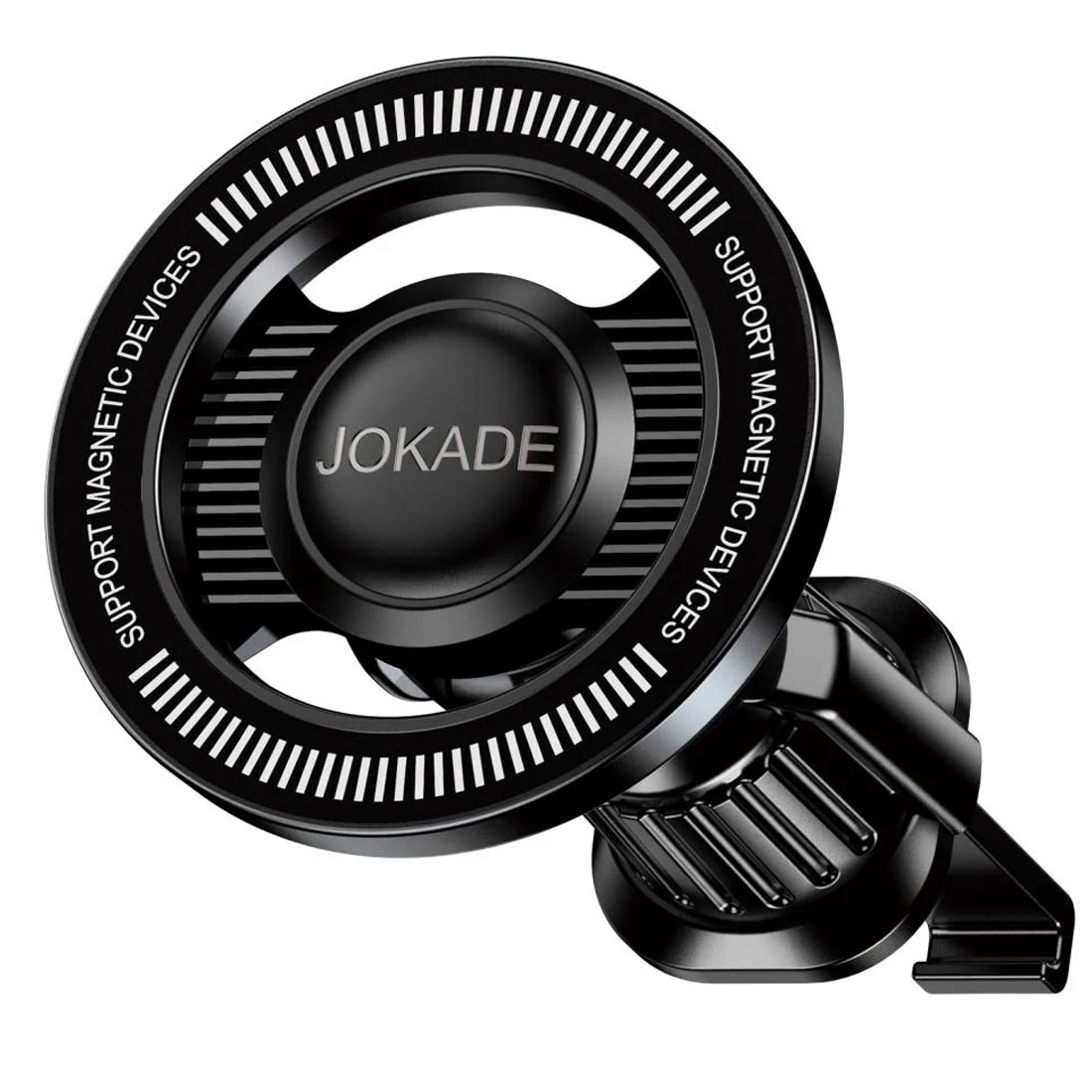 Автомобильный магнитный держатель JOKADE JE061 с креплением под MagSafe для смартфона, в решетку воздуховода, цвет черный